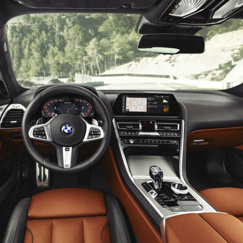 2019 BMW M850i Interior Naranja Frontal Nacho Autos