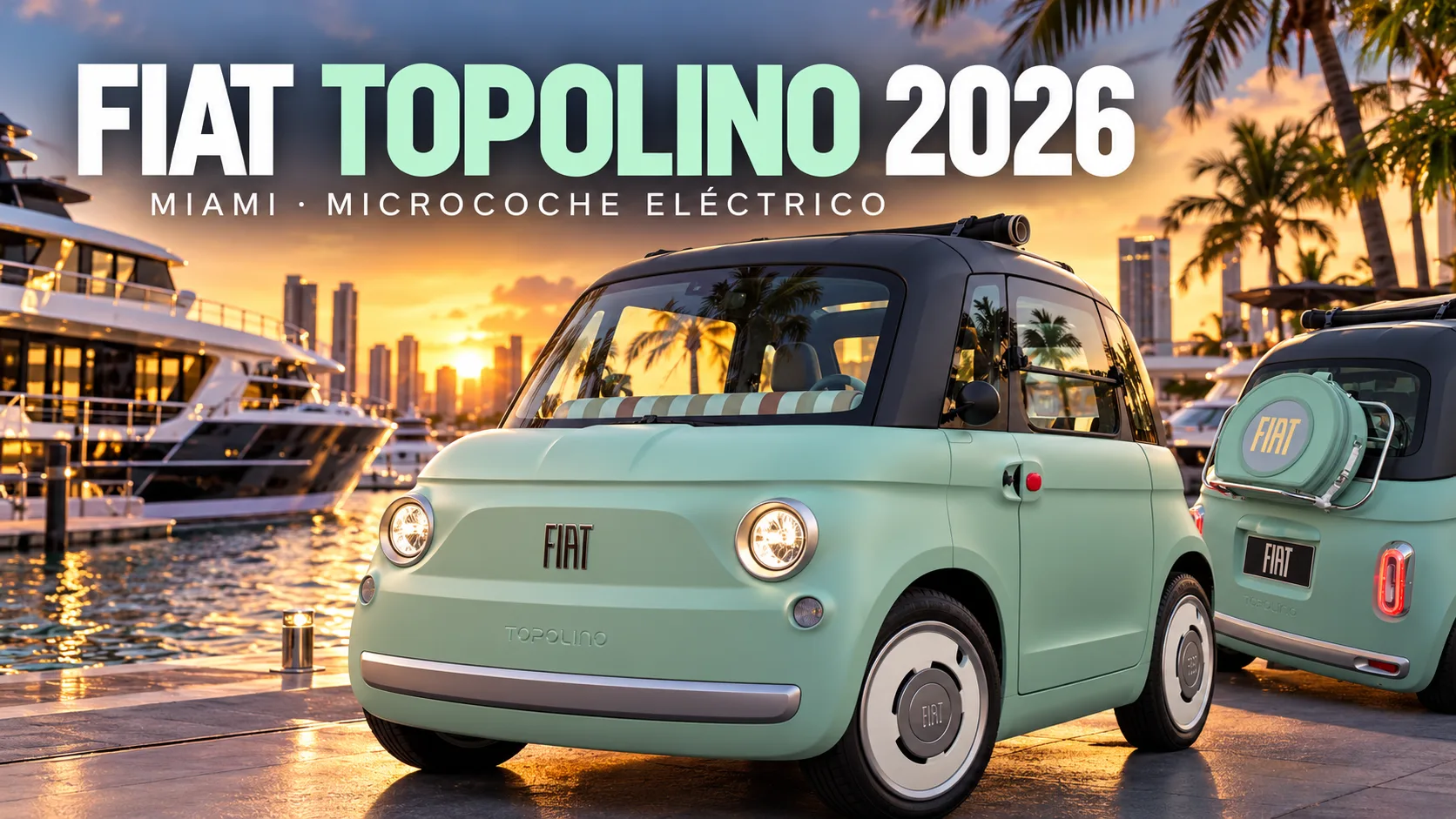 Fiat Topolino 2026: La ‘Dolce Vita’ eléctrica desembarca en el Salón Náutico de Fort Lauderdale
